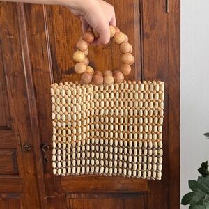 LSPACE Riley Wood Bead Bracelet Handle Bag